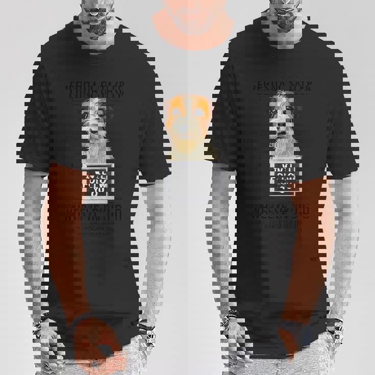 個人ストーカー 犬 ジャック・ラッセル・テリア I Will Follow You Tシャツ 面白い贈り物