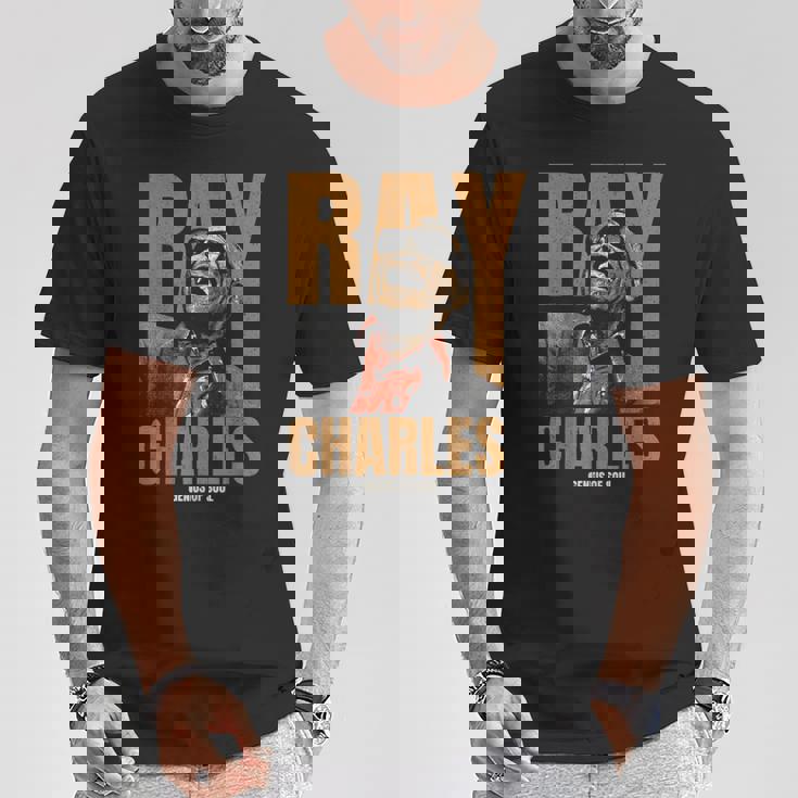 公式レイ・チャールズ・ジャズ・アイコン・マーチ Father Ofoul Tシャツ 面白い贈り物