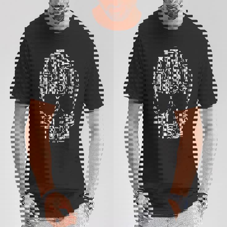 別のツールからのスカル ハサミ ヘアドライヤー 美容師 Tシャツ 面白い贈り物