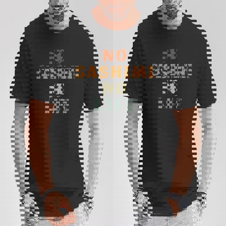 刺身なし 生涯恋人 扇子 ヴィンテージ 寿司 和 おたく Tシャツ 面白い贈り物