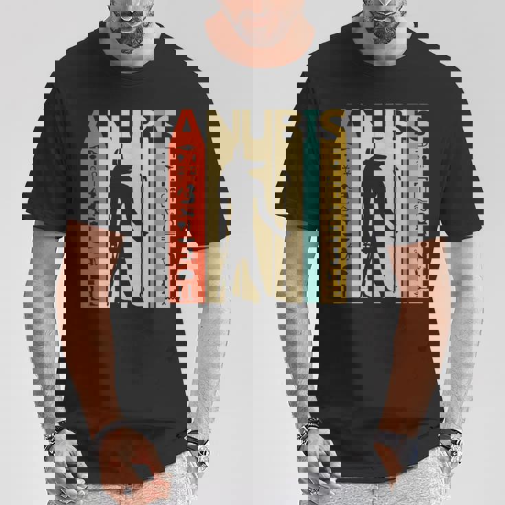 古代エジプト神アヌビスtシャツ ヒエログリフシャツギフト Tシャツ 面白い贈り物