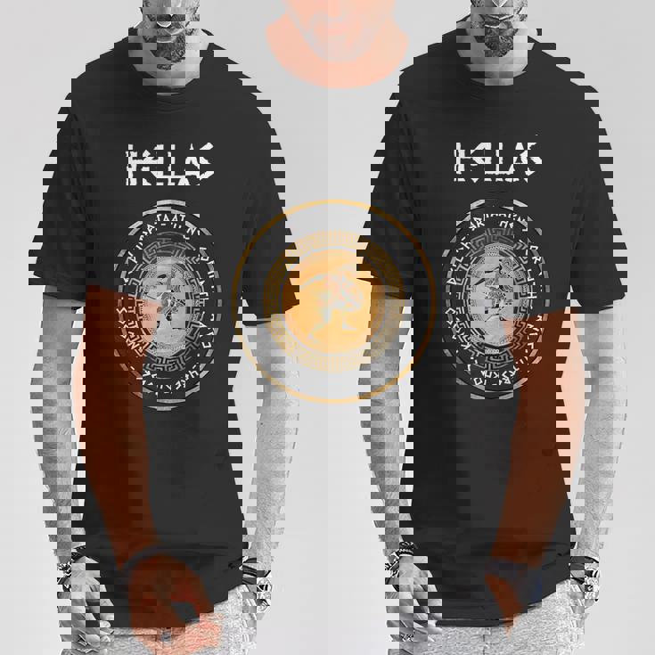 古代ギリシャの都市 スパルタ アテネ テーベ ギリシャ重装歩兵 Tシャツ 面白い贈り物