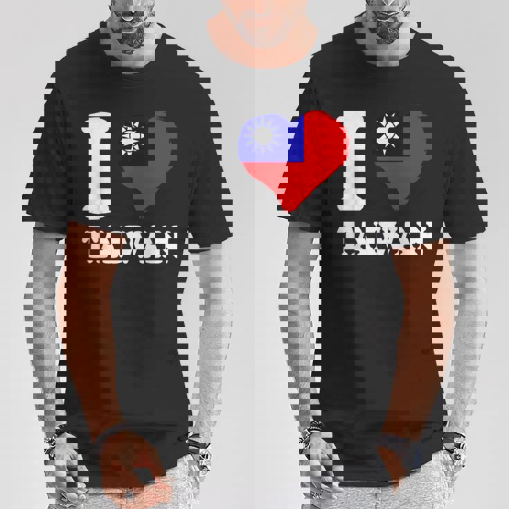 台湾の誇り 台湾のルーツ I Love Taiwan 台湾国旗 Tシャツ 面白い贈り物