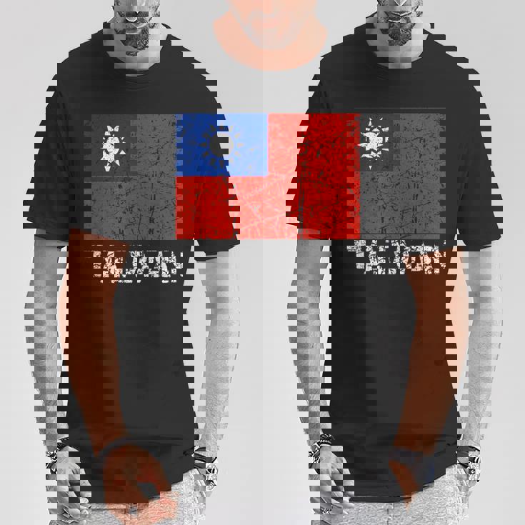 台湾国旗 アンティーク調 男性 女性 キッズ アジア 台湾 Tシャツ 面白い贈り物