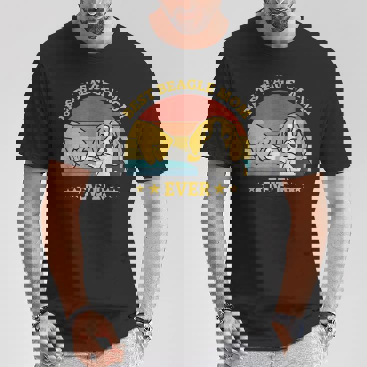 史上最高のビーグルママ ヴィンテージレトロデザイン 子犬犬のお母さん ビーグル犬のオーナーギフトのアイデア Mom Tシャツ 面白い贈り物