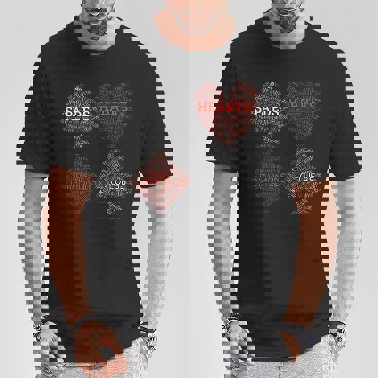 契約橋条件入札 重複カードゲーム Wordart Tシャツ 面白い贈り物