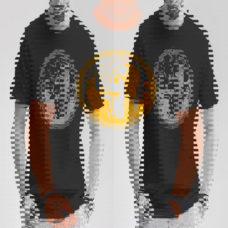 女神アテナと英雄ヘラクレス古代ギリシャ美術神話 Tシャツ 面白い贈り物