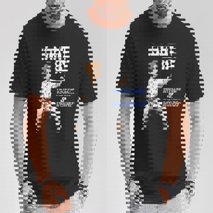 少年空手 キッズ空手ファイター格闘技 長袖tシャツ Tシャツ 面白い贈り物