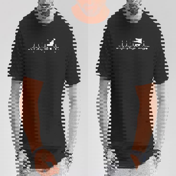 心音心電図フラットコーテッドレトリバー2ママおかしい犬 Tシャツ 面白い贈り物