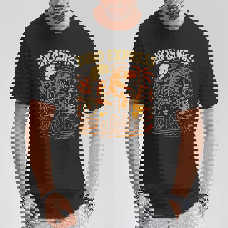 恐竜 エクスプレス 漫画 電車 恐竜 男の子 Tシャツ 面白い贈り物