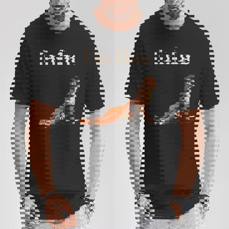 悲しい猿のパンチミームとオレンジのおもちゃで私は元気です Tシャツ 面白い贈り物