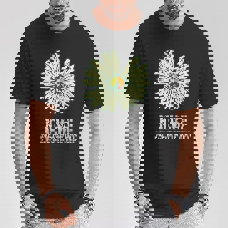 戦争なし、平和、反戦、戦争なし 長袖tシャツ Tシャツ 面白い贈り物