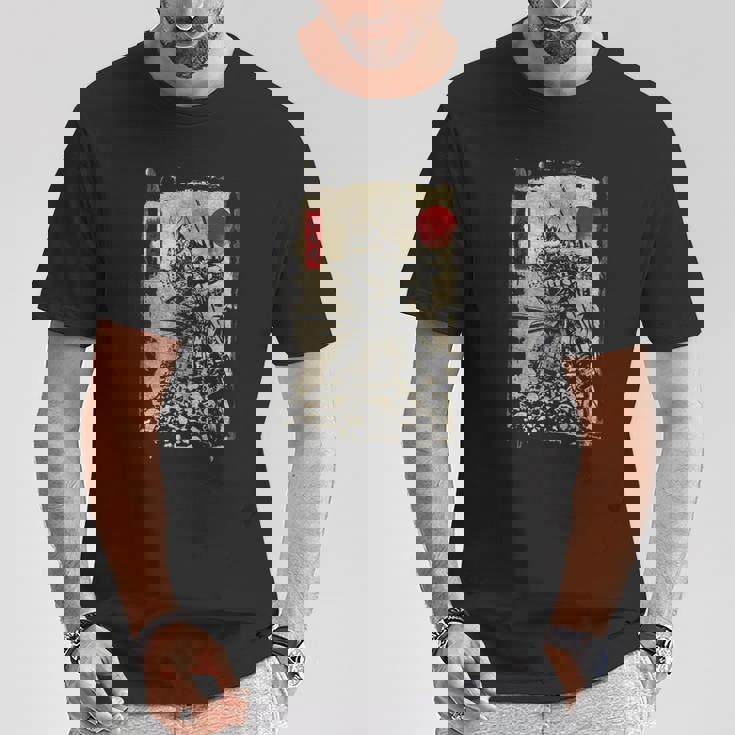 手描きの日本の侍 ヴィンテージ ソードマン アニメ 武士道 Tシャツ 面白い贈り物