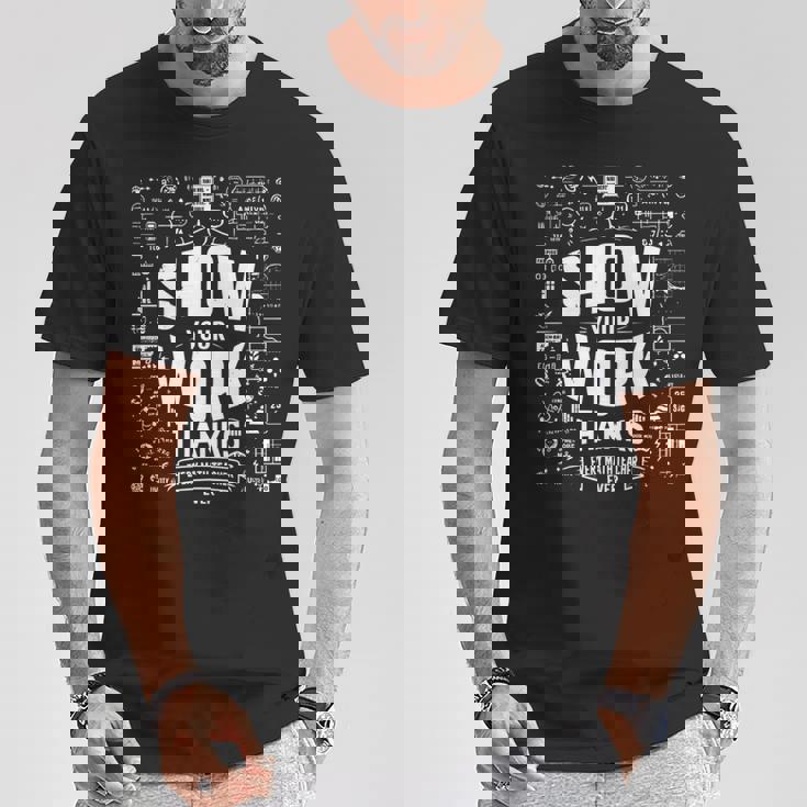 数学の先生に感謝の気持ちを伝えましょう。 長袖tシャツ Tシャツ 面白い贈り物