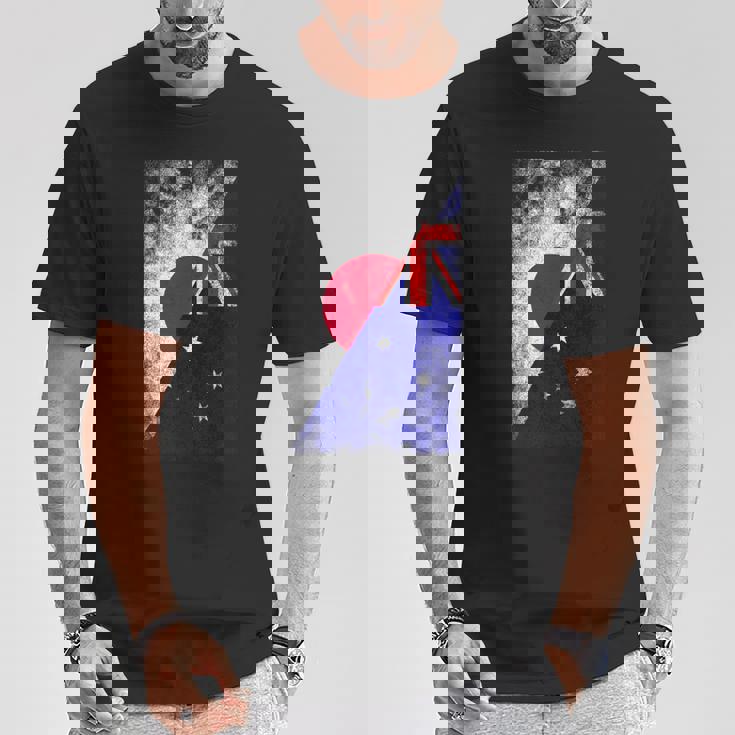 日本とオーストラリアの国旗 日本オーストラリア。 Tシャツ 面白い贈り物