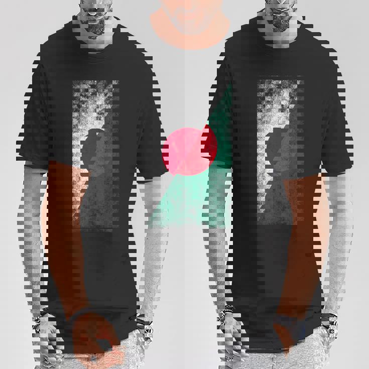 日本とバングラデシュの旗 日本のバングラデシュ Tシャツ 面白い贈り物