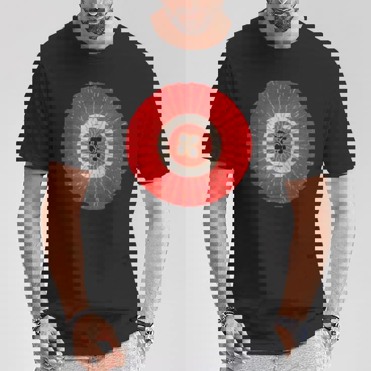 日本の伝統柄紅白傘 Tシャツ 面白い贈り物