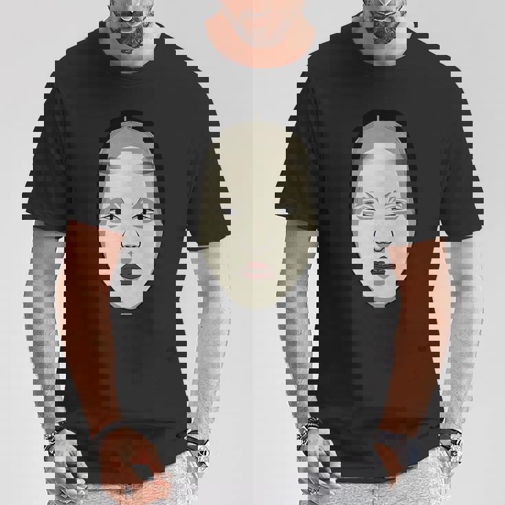 日本の能面 若女や若い女 Tシャツ 面白い贈り物