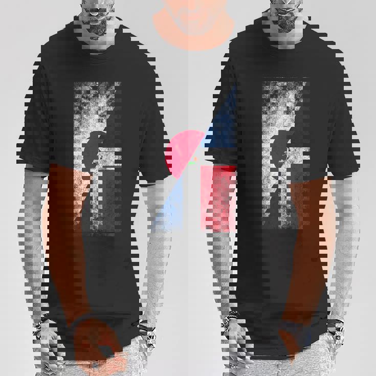 日本ドミニカ共和国の国旗 日本のドミニカ共和国 Tシャツ 面白い贈り物