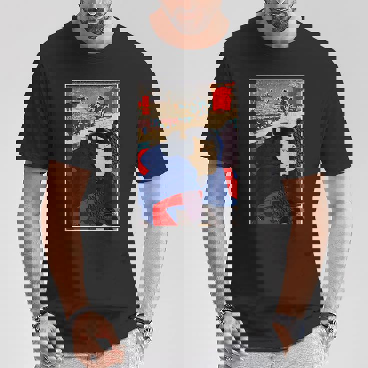 日本レトロアート 宮本武蔵 歌川国芳作 Tシャツ 面白い贈り物