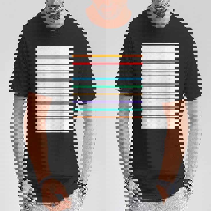 東京の地下鉄 カラー 色 ボーダー 鉄道【電車ファン】【変なデザイン屋さん】メトロ 面白い ポップ デザイン Tシャツ 面白い贈り物