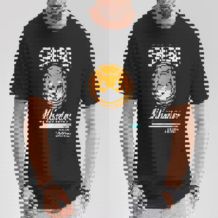 柴億万長者積載 おもしろトークンコイン 柴犬クリプト Tシャツ 面白い贈り物