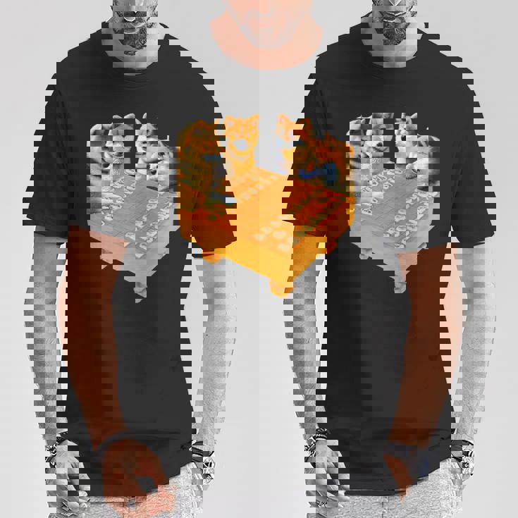 柴犬 将棋 イヌ 面白いtシャツ おもしろ 面白い 服 グッズ ネタ ウケ狙い メンズ 棋士 おもしろグッズ 長袖tシャツ Tシャツ 面白い贈り物