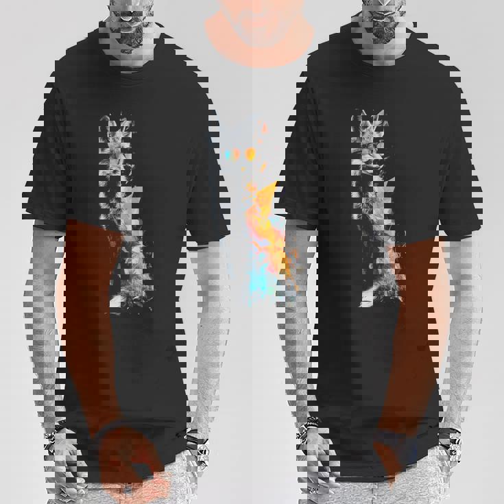 狐 長袖tシャツ Tシャツ 面白い贈り物