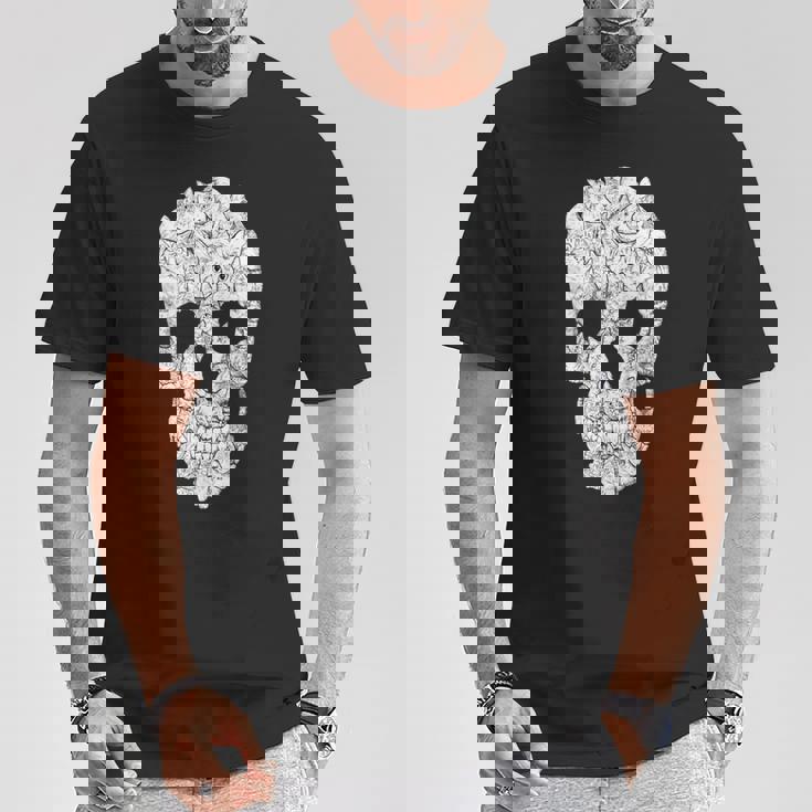 猫 スカル 猫 スカル 猫モチーフ Tシャツ 面白い贈り物