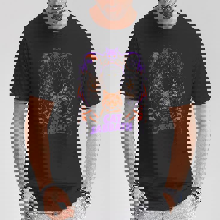 猫 安息日 猫 ヘビー ロック バンド パロディ Tシャツ 面白い贈り物