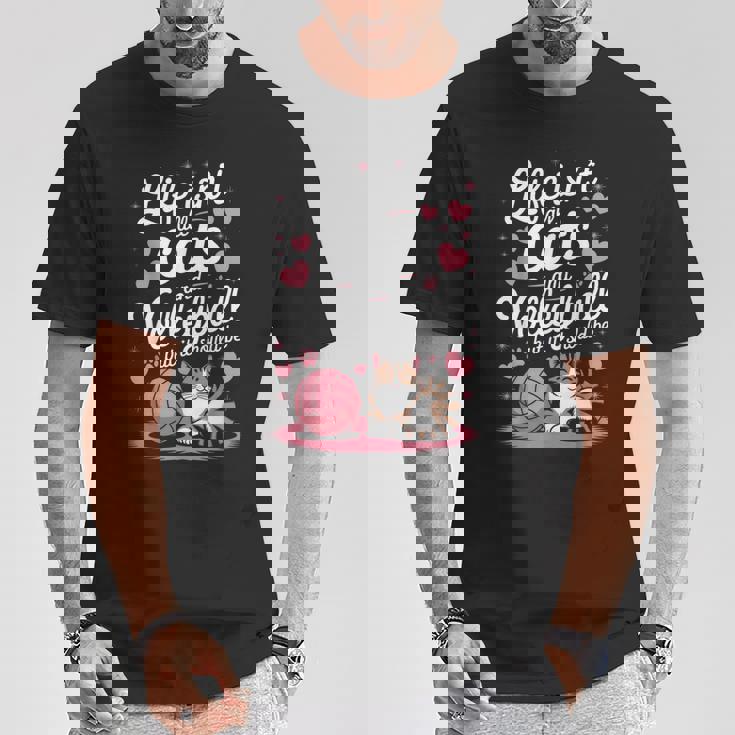 猫とバレーボール 面白いバレーボール Tシャツ 面白い贈り物