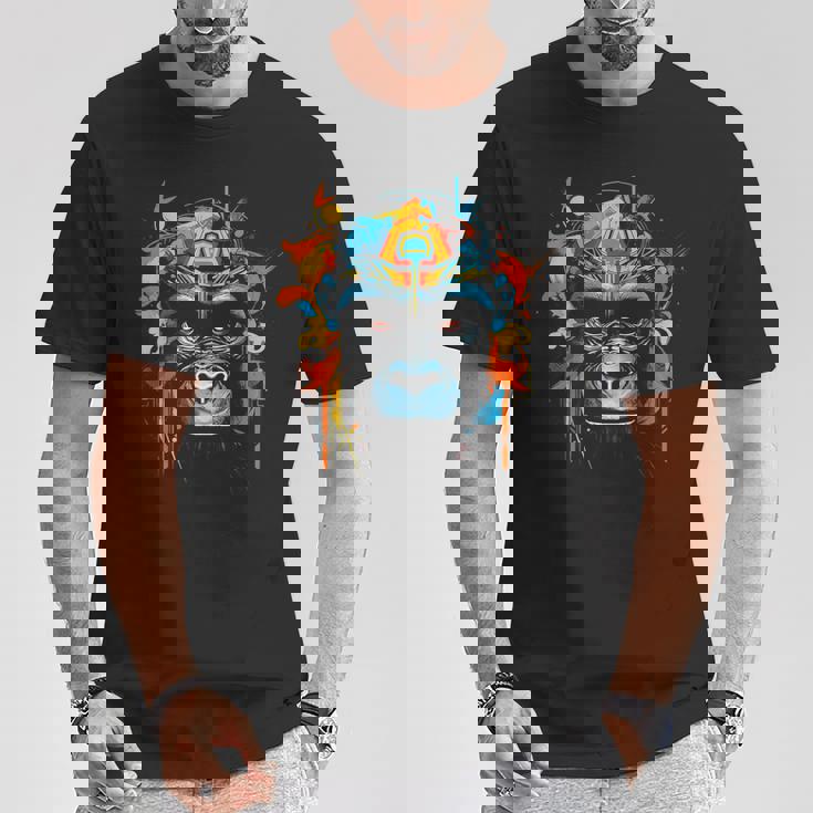 猿 動物 モチーフ イラスト 猿 Tシャツ 面白い贈り物