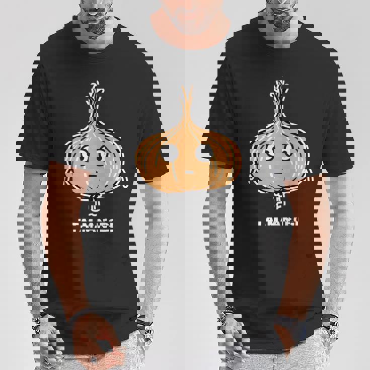 玉ねぎ 顔 イラスト かわいい おもしろ 面白い 簡単 シンプル ゆるい 野菜 長袖tシャツ Tシャツ 面白い贈り物