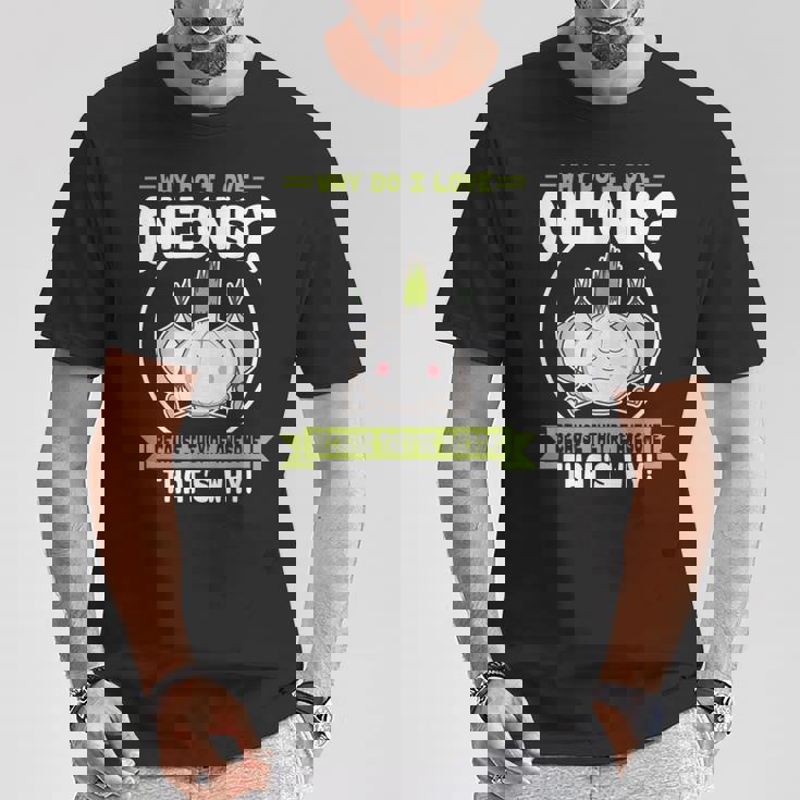 玉ねぎが好きな理由-素晴らしい玉ねぎ Tシャツ 面白い贈り物