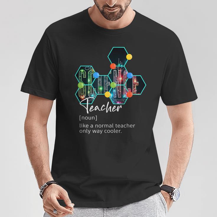 理科教師の定義面白い学校の男性と女性 Tシャツ 面白い贈り物