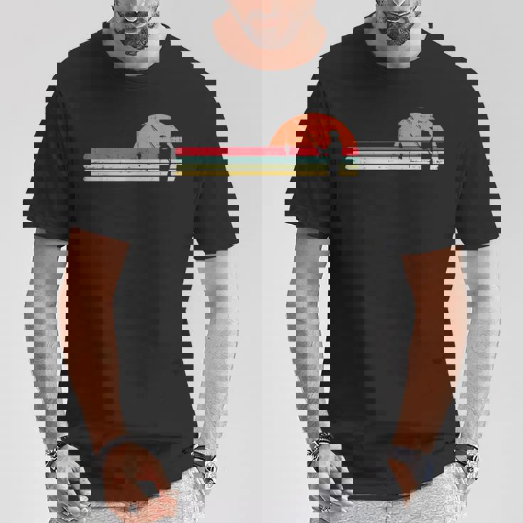 男 釣り サンセット レトロ アングリング フィッシャーマン アングラー メンズ ギフト Tシャツ 面白い贈り物