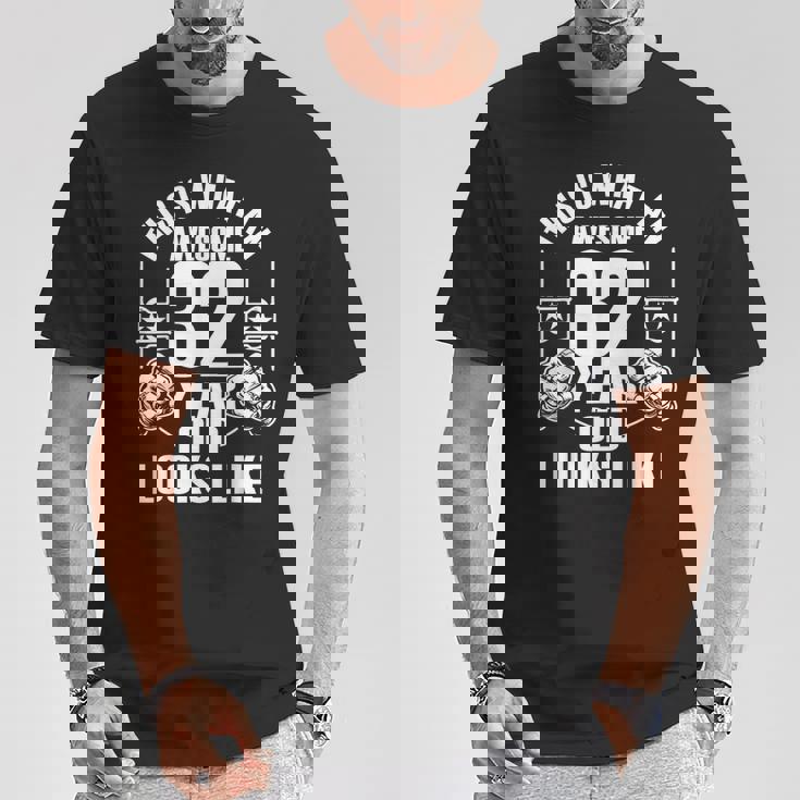 男性、女性、32歳の誕生日への32歳の誕生日プレゼント Tシャツ 面白い贈り物