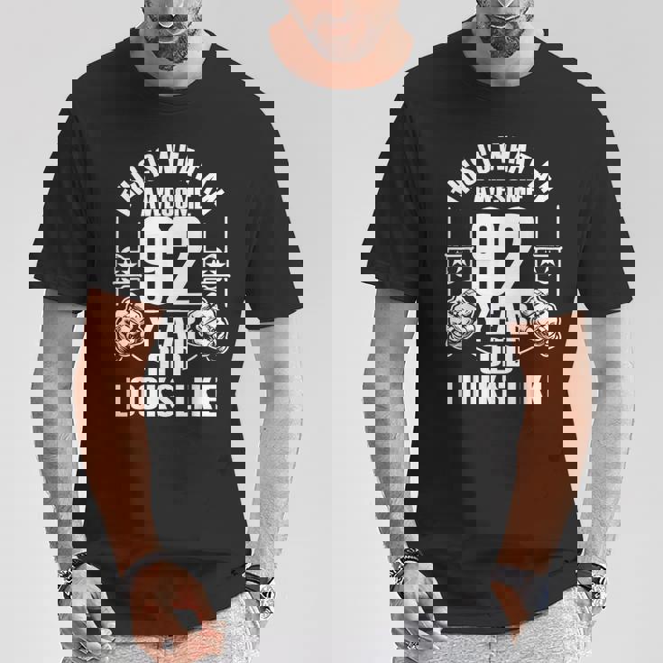 男性、女性、92歳の誕生日への92歳の誕生日プレゼント Tシャツ 面白い贈り物