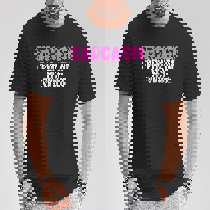 皮肉、何にでもクソをまき散らす面白いユーモア Tシャツ 面白い贈り物