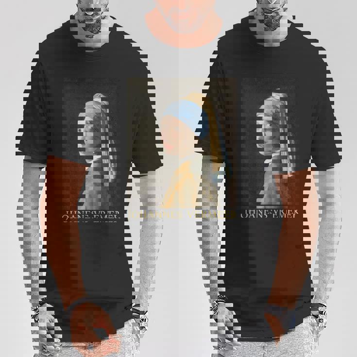 真珠の耳飾りの少女／フェルメール（記名）【世界の名画】Johannesermeer 美術館アート Tシャツ 面白い贈り物