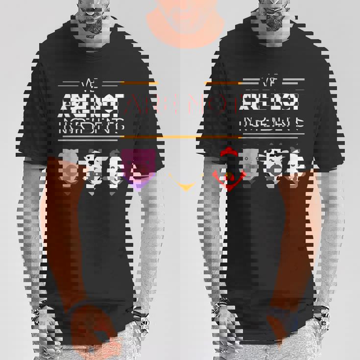 私たちは食材ではありませんビーガン、動物の権利 Tシャツ 面白い贈り物