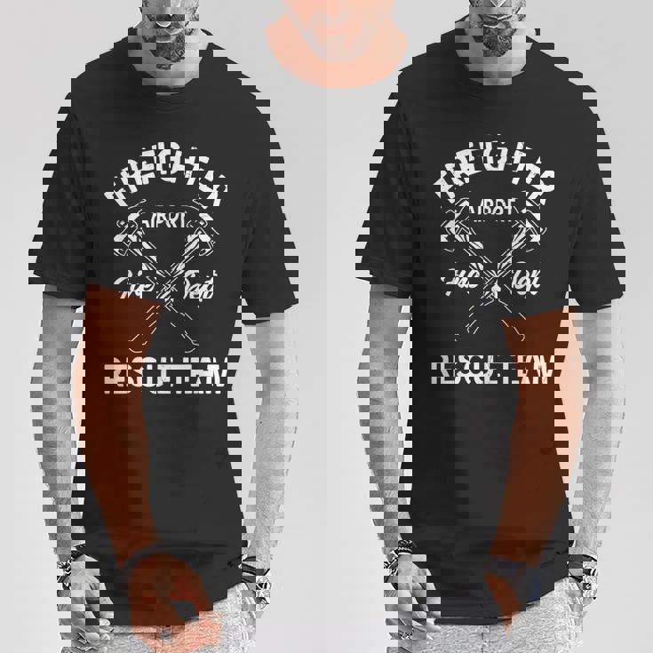 空港消防士服 航空機 救助 消防士 Tシャツ 面白い贈り物