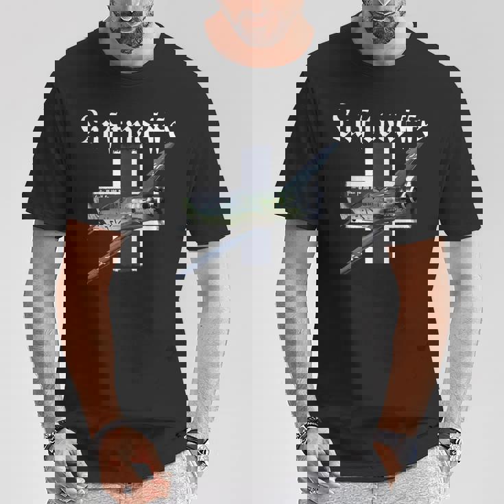 第二次世界大戦 航空戦闘機 I ジャーマン ウォーバード I フォッケウルフ Fw 190 D Tシャツ 面白い贈り物