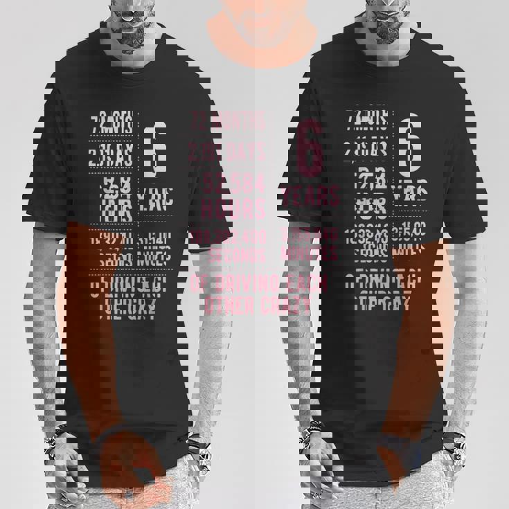 結婚6年 おもしろい 結婚6周年 Tシャツ 面白い贈り物