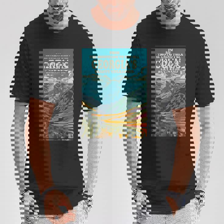 美しいジョージア共和国、グルジア共和国 Tシャツ 面白い贈り物