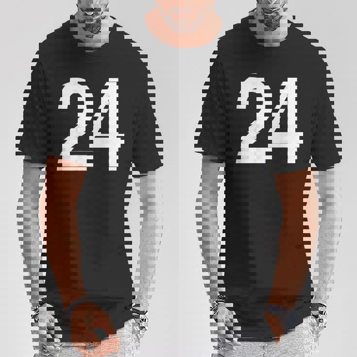 背番号24 番号付きシャツ番号 Tシャツ 面白い贈り物