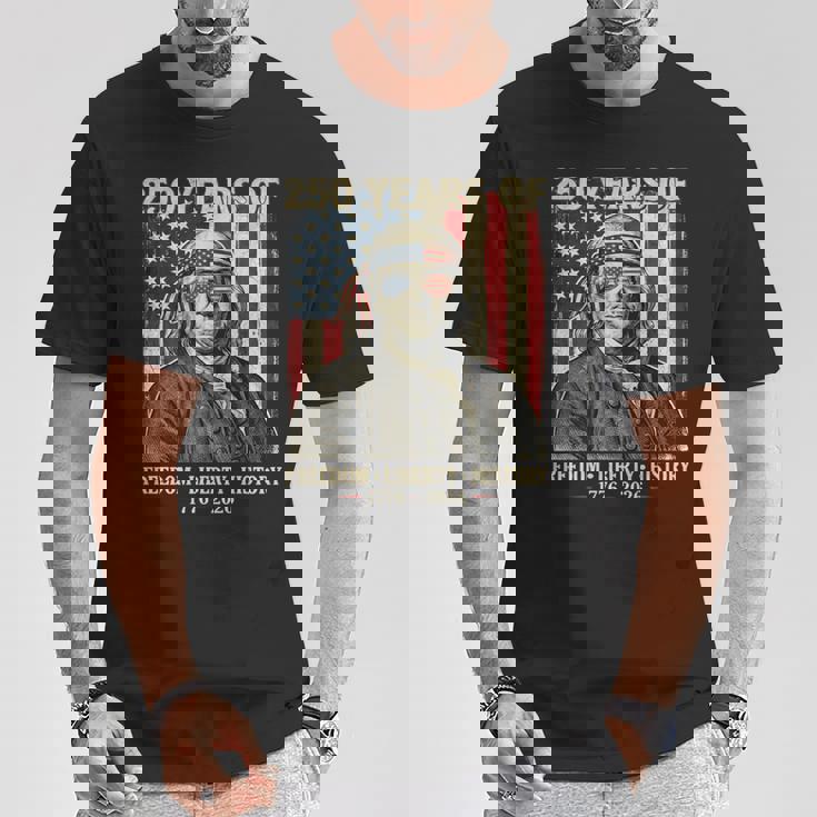 自由の250年 自由の歴史 創設父 レトロ 長袖tシャツ Tシャツ 面白い贈り物