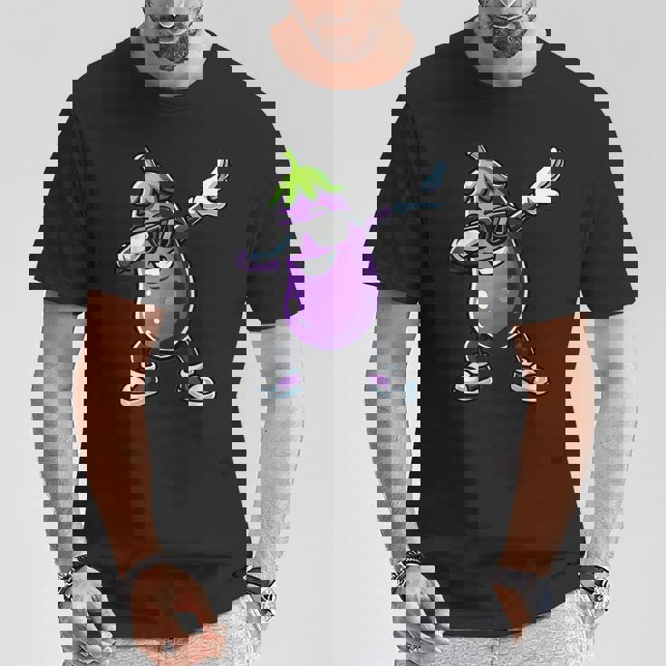 茄子を軽くたたく面白い野菜ギフト ナス付き Tシャツ 面白い贈り物