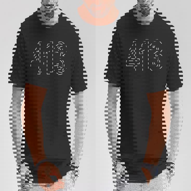 西部マサチューセッツ州 エリアコード 413 Tシャツ 面白い贈り物