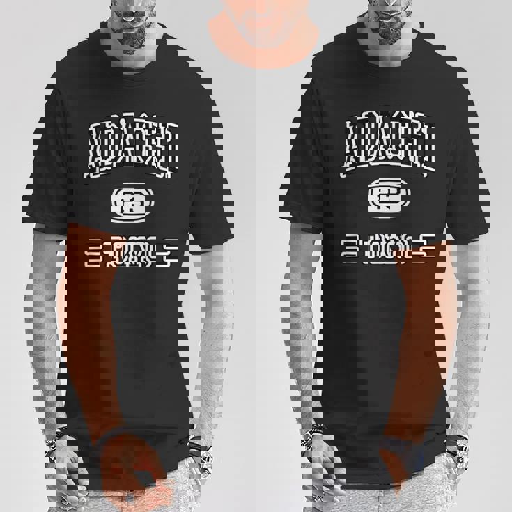 足立区 Adachi【チームユニフォーム カレッジ風】東京 23区 Jimo-T ジモティ 面白い Tシャツ 面白い贈り物